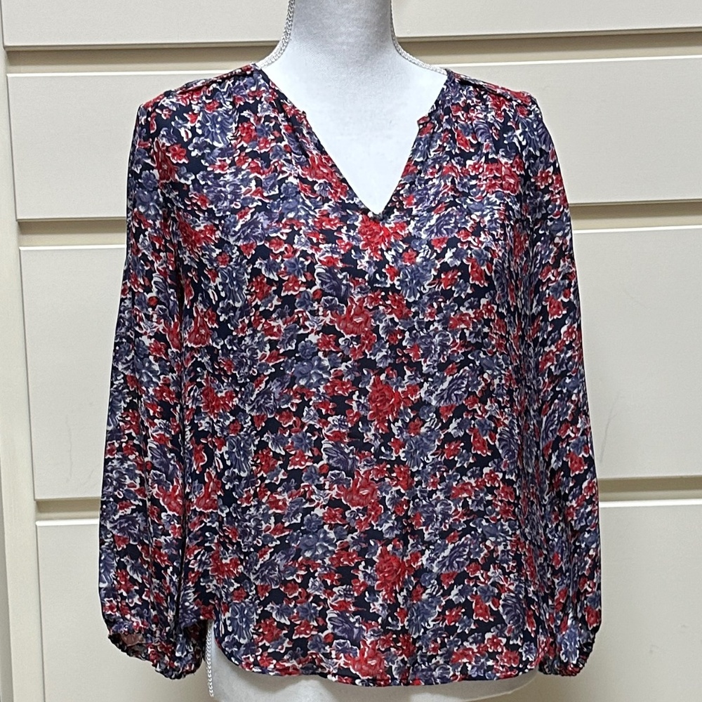 Joie Odelette floral silk blouse XS